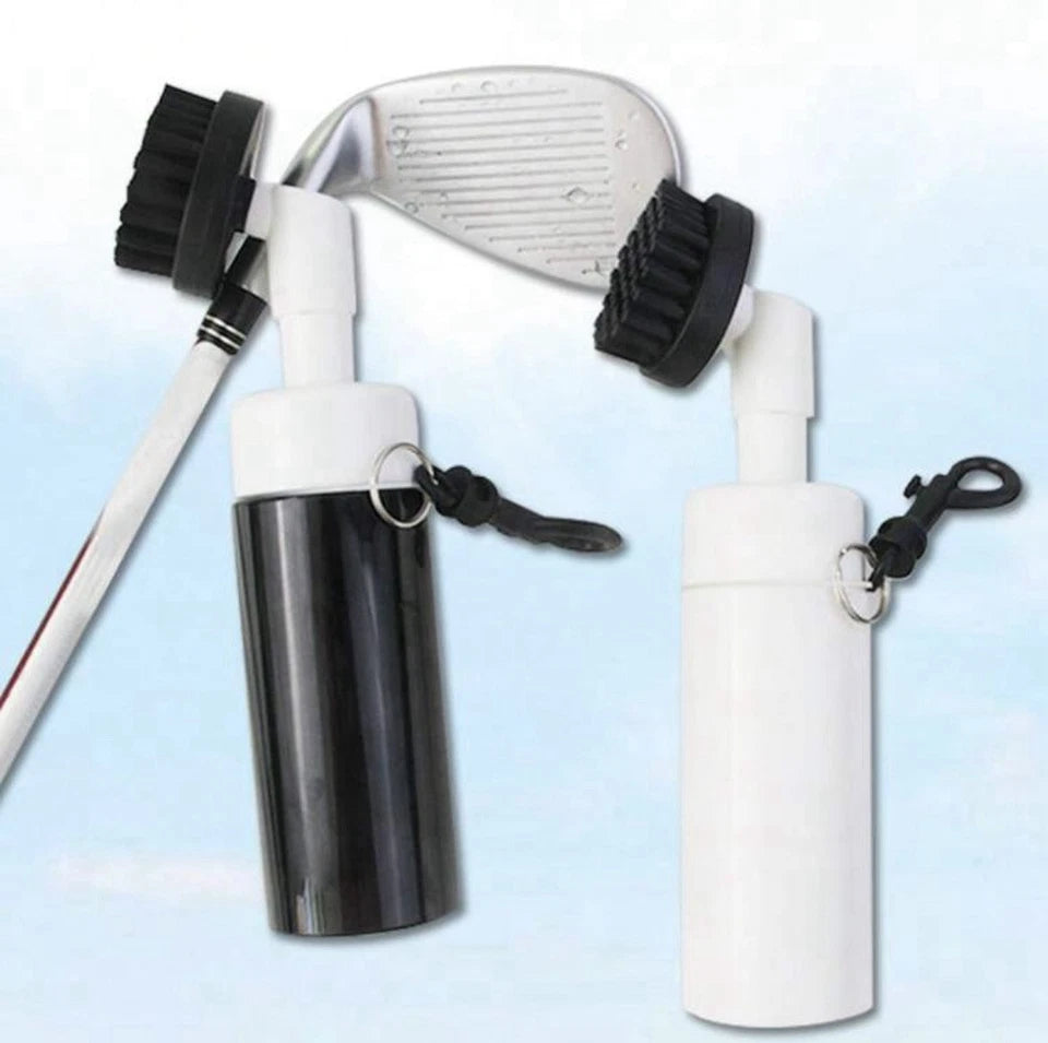 160mL Golf Club Cleaner Brush with Water Spray – Black & White