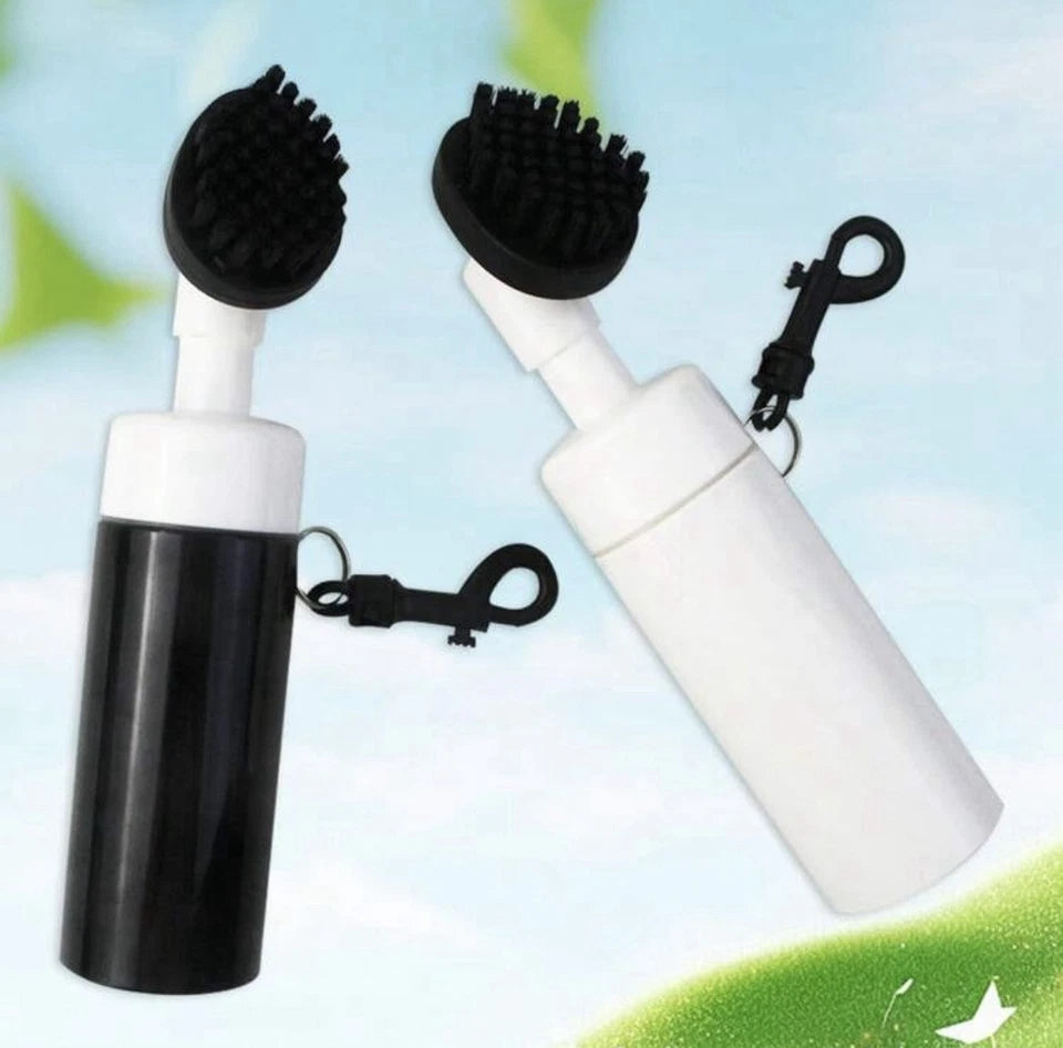 160mL Golf Club Cleaner Brush with Water Spray – Black & White